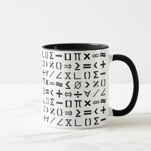 Patroon voor Wiskunde en symbolen Mok