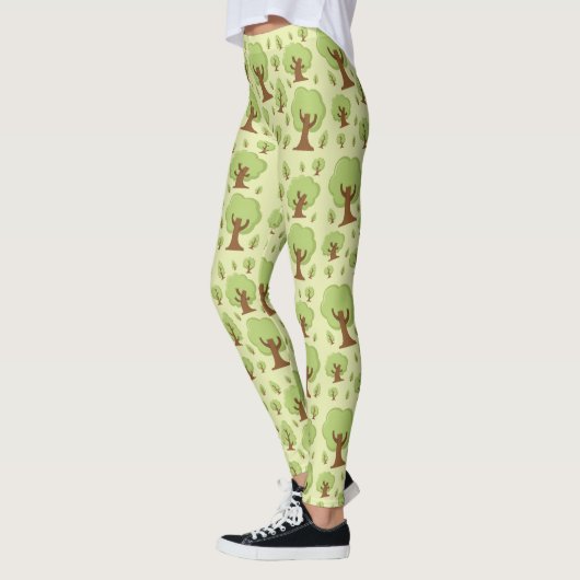 Patroon voor witte bomen leggings (Links)