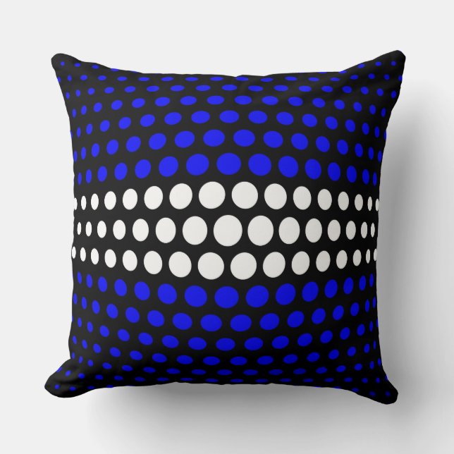 Patroon voor witte en blauwe pols kussen (Voorkant)