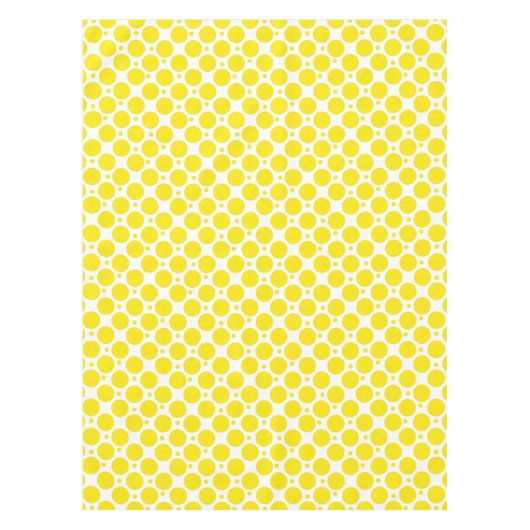 Patroon voor witte en gele pols tafelkleed (Voorkant)