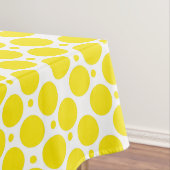 Patroon voor witte en gele pols tafelkleed (Voorbeeld)