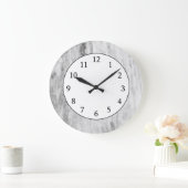 Patroon voor witte en grijze marmer grote klok (Huis)