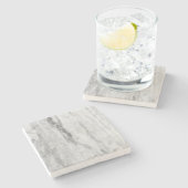 Patroon voor witte en grijze marmer stenen onderzetter (Zijkant)