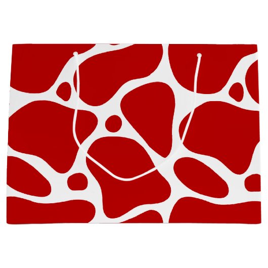 Patroon voor witte en rode Giraffe Groot Cadeauzakje (Voorkant)