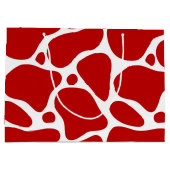 Patroon voor witte en rode Giraffe Groot Cadeauzakje (Achterkant)