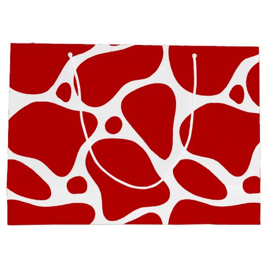 Patroon voor witte en rode Giraffe Groot Cadeauzakje (Achterkant)