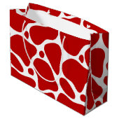 Patroon voor witte en rode Giraffe Groot Cadeauzakje (Achterkant Gekanteld)