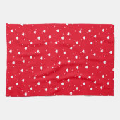 Patroon voor witte en rode harten theedoek (Horizontaal)