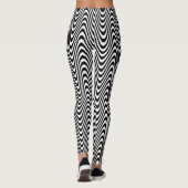 Patroon voor witte en zwarte golven leggings (Achterkant)