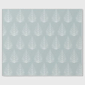 Patroon voor witte kerstbomen cadeaupapier (Vlak)