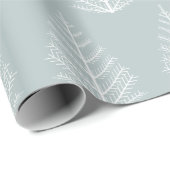Patroon voor witte kerstbomen cadeaupapier (Rol Hoek)