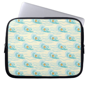 Patroon voor zachte golven laptop sleeve