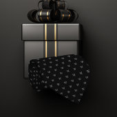 Patroon voor zwart en grijs persoonlijk monogram stropdas