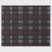 Patroon voor zwart/rood/wit speldenpatroon cadeaupapier (Vlak)