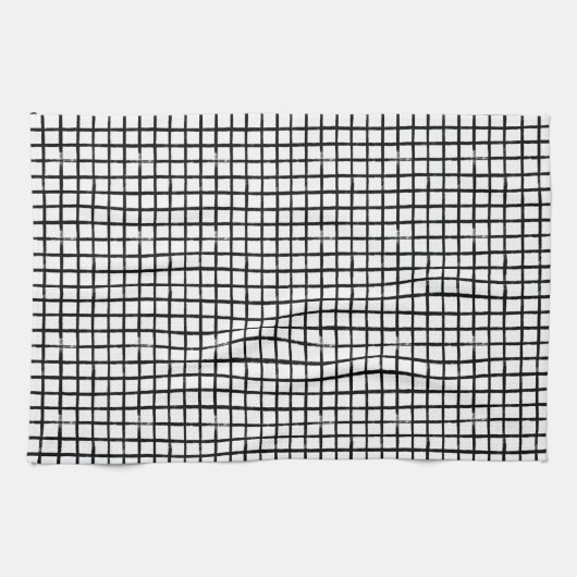 Patroon voor zwart-wit basisstation theedoek (Horizontaal)