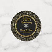 Patroon voor zwart-wit en goudscherm confetti (Kleine voorkant)