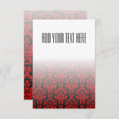 Patroon voor zwart-wit en rood Damask (Voorkant / Achterkant)