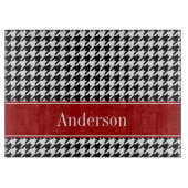 Patroon voor zwart-wit en rood geluid op maat snijplank (Voorkant)