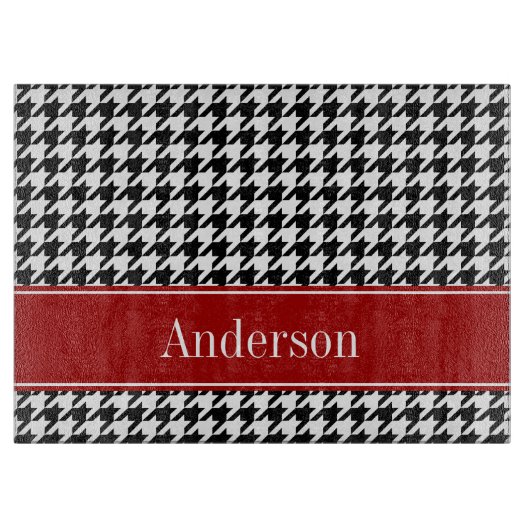 Patroon voor zwart-wit en rood geluid op maat snijplank (Voorkant)