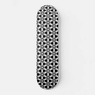 Patroon voor zwart-wit en witrooster persoonlijk skateboard