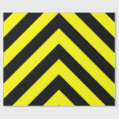 Patroon voor zwarte en gele lijnen cadeaupapier (Vlak)