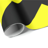 Patroon voor zwarte en gele lijnen cadeaupapier (Rol Hoek)