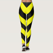 Patroon voor zwarte en gele lijnen leggings (Achterkant)