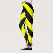 Patroon voor zwarte en gele lijnen leggings (Links)