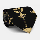 Patroon voor zwarte en gouden kleuren stropdas (Opgerold)