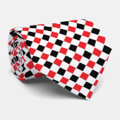 Patroon voor zwarte en rode argyle stropdas (Opgerold)
