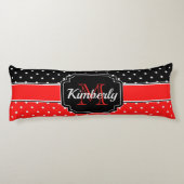 Patroon voor zwarte en rode Stippen Lichaamskussen (Achterkant)