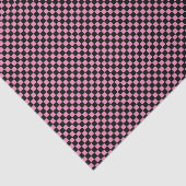 Patroon voor zwarte en roze checkboard tissuepapier (Detail)
