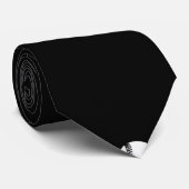 Patroon voor zwarte en witte Baseball Motif Stropdas (Opgerold)