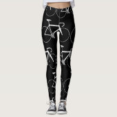 PATROON VOOR ZWARTE EN WITTE BICYCLE LEGGINGS (Voorkant)