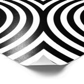 Patroon voor zwarte en witte, centrieke cirkels foto afdruk (Hoek)