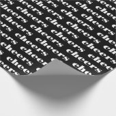 Patroon voor zwarte en witte kaas cadeaupapier (Hoek)