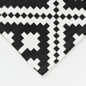 Patroon voor zwarte en witte kerstsnowflakes fleece deken (Hoek)