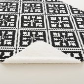Patroon voor zwarte en witte kerstsnowflakes sherpa deken (3/4)