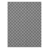 Patroon voor zwarte en witte kerstsnowflakes tafelkleed (Voorkant)