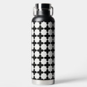 Patroon voor zwarte en witte octogan Tegel Waterfles (Voorkant)