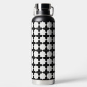 Patroon voor zwarte en witte octogan Tegel Waterfles (Achterkant)