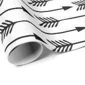 Patroon voor zwarte en witte pijlen cadeaupapier (Rol Hoek)
