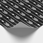 Patroon voor zwarte en witte pijlen cadeaupapier (Hoek)