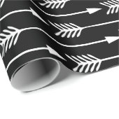 Patroon voor zwarte en witte pijlen cadeaupapier (Rol Hoek)