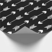 Patroon voor zwarte en witte pijlen cadeaupapier (Hoek)