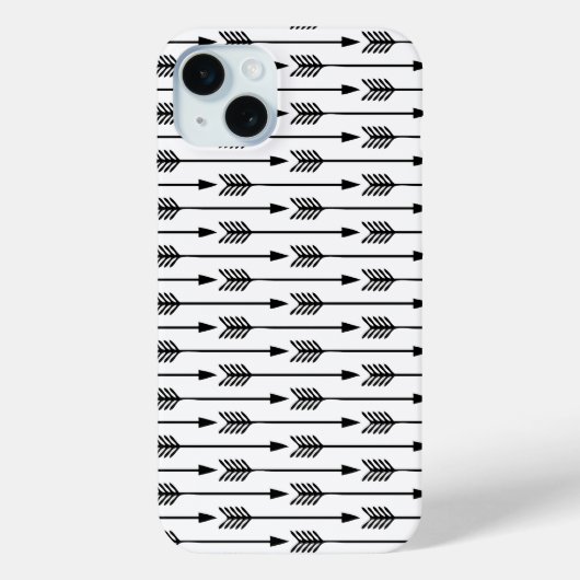 Patroon voor zwarte en witte pijlen Case-Mate iPhone case (Achterkant)
