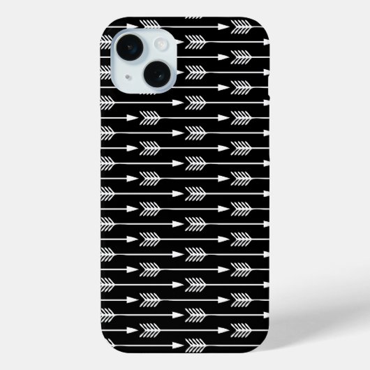 Patroon voor zwarte en witte pijlen Case-Mate iPhone case (Achterkant)