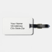 Patroon voor zwarte en witte poolvlekken bagagelabel (Achterkant horizontaal)