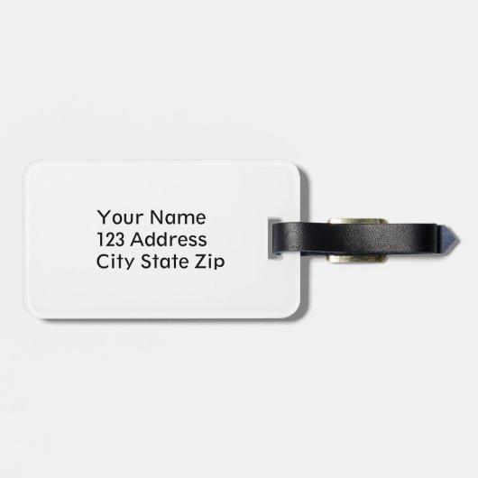 Patroon voor zwarte en witte poolvlekken bagagelabel (Achterkant horizontaal)