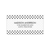 Patroon voor zwarte en witte poolvlekken etiket (Voorkant)